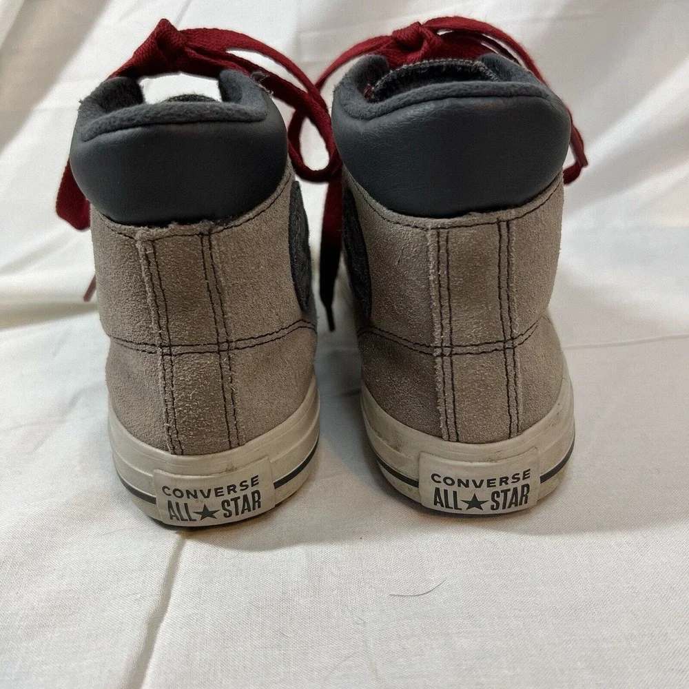 Converse Chuck Taylor All Star Street‎ Mid Taupe Suede Jr Shoes 665162C Size 3